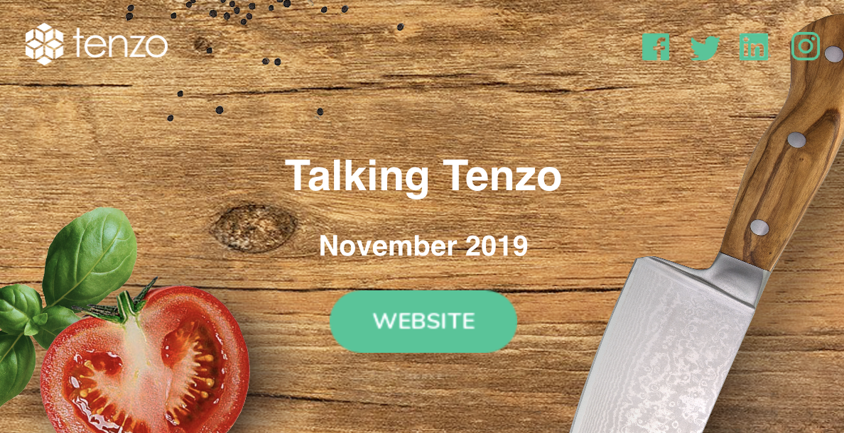 to Talking Tenzo your new Tenzo newsletter! I Talking Tenzo